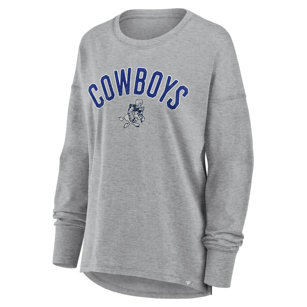 Dallas Cowboys Women's Hometown Legacy Long Sleeve T-Shirt Heather Gray | Fanatics