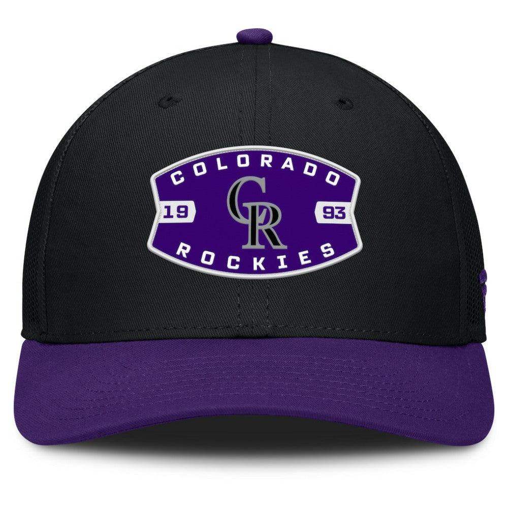 Colorado Rockies Fanatics Cutoff Adjustable Trucker Hat - MLB