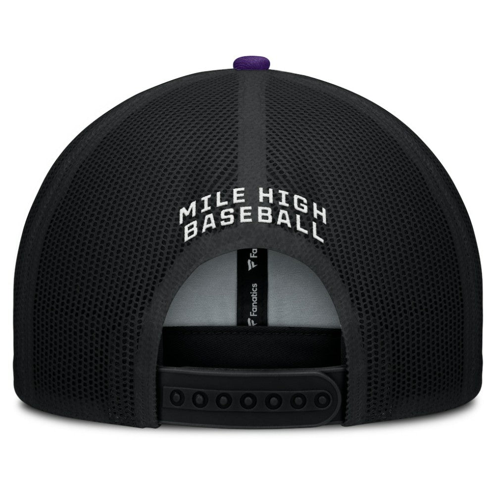 Colorado Rockies Fanatics Cutoff Adjustable Trucker Hat - MLB