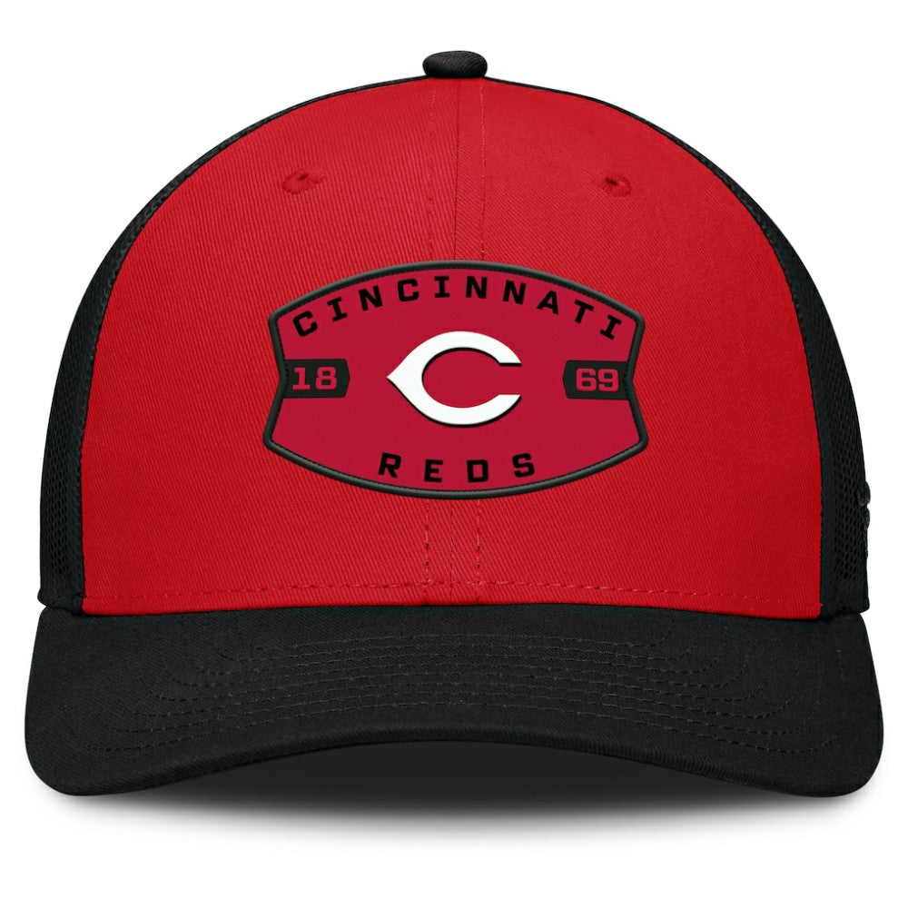 Cincinnati Reds Fanatics Cutoff Adjustable Trucker Hat - MLB