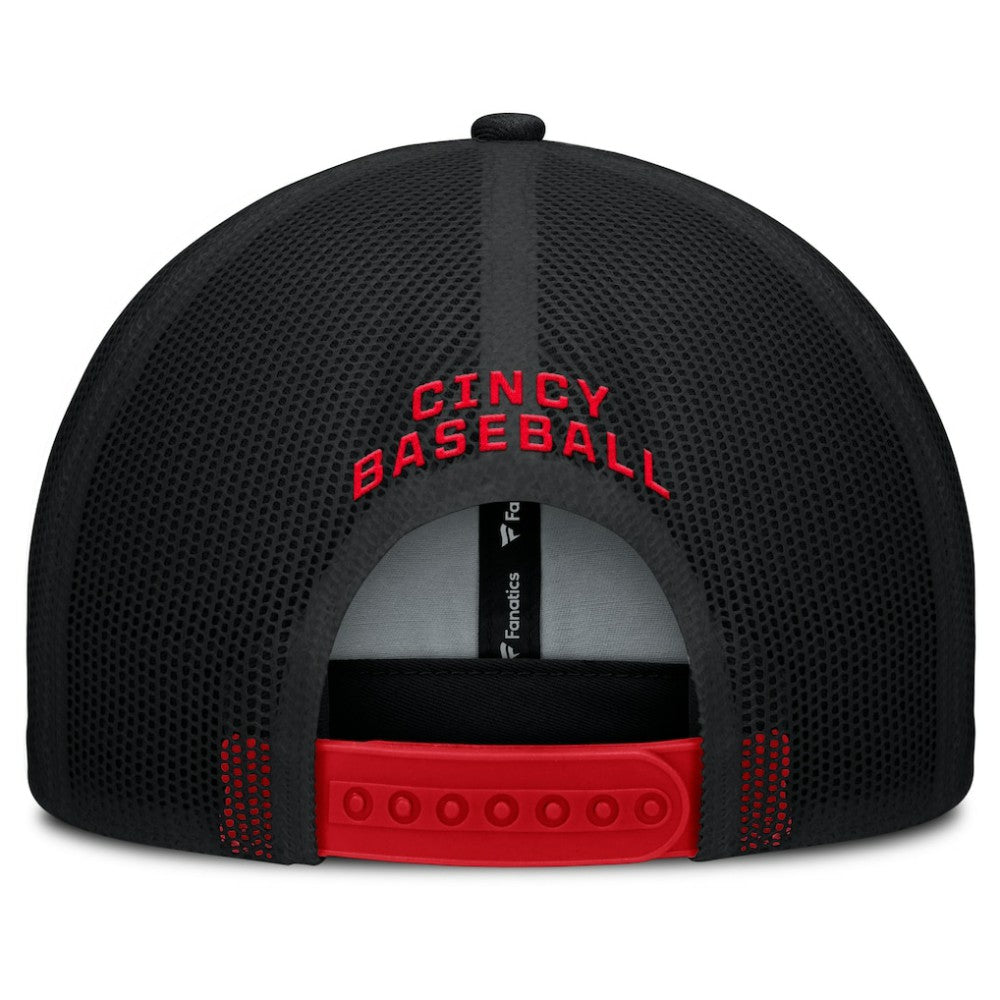 Cincinnati Reds Fanatics Cutoff Adjustable Trucker Hat - MLB