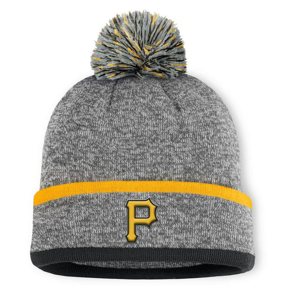 Pittsburgh Pirates Fanatics Backstop Cuffed Knit Hat with Pom - MLB