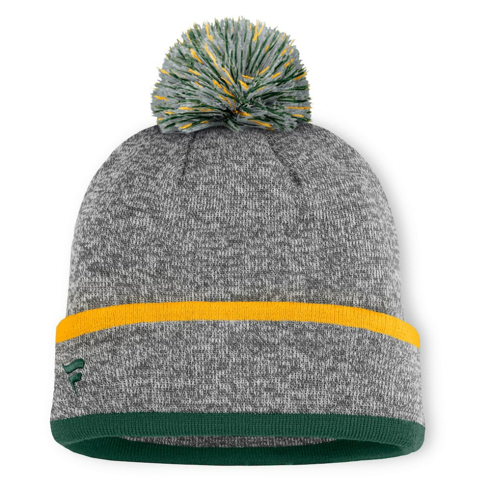 Athletics Fanatics Backstop Cuffed Knit Hat with Pom - MLB