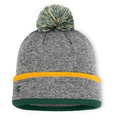 Athletics Fanatics Backstop Cuffed Knit Hat with Pom - MLB