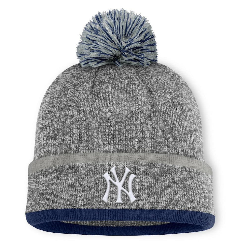 New York Yankees Fanatics Backstop Cuffed Knit Hat with Pom - MLB