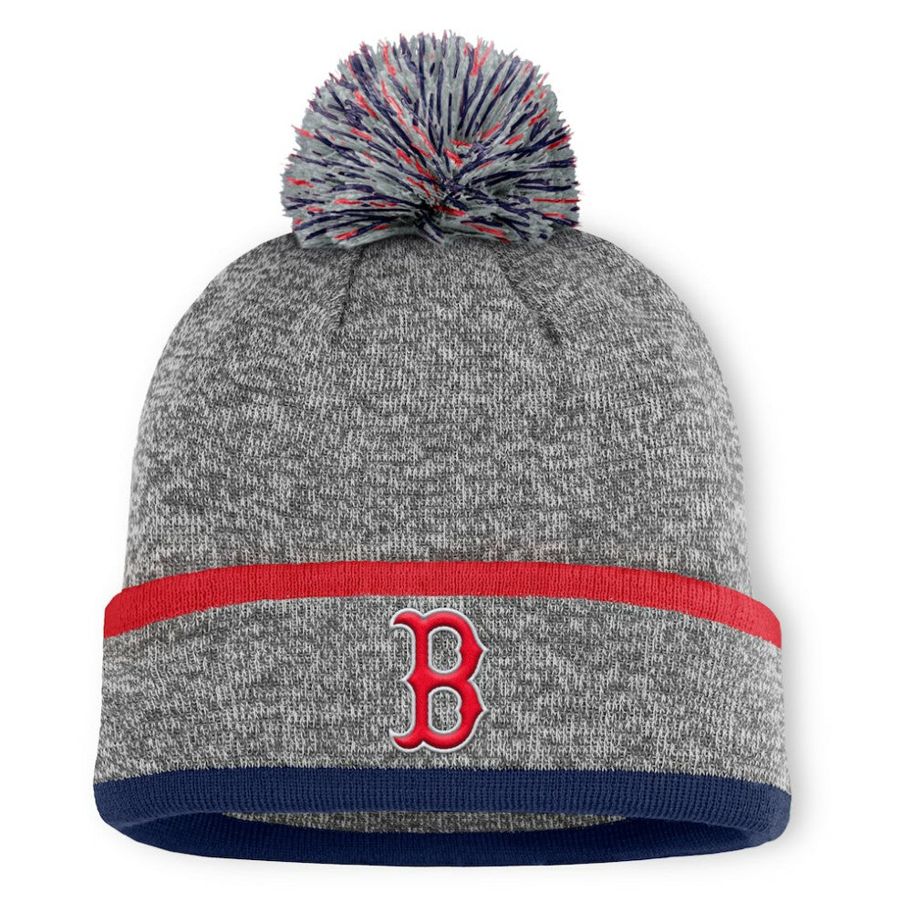 Boston Red Sox Fanatics Backstop Cuffed Knit Hat with Pom - MLB