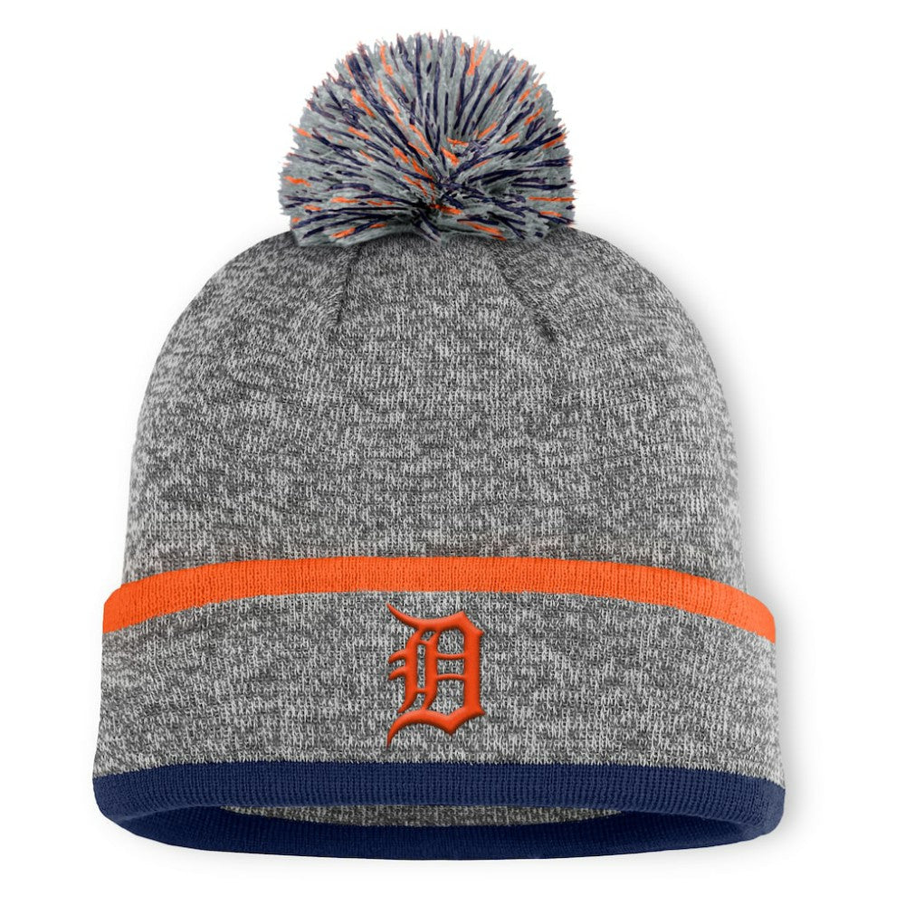 Detroit Tigers Fanatics Backstop Cuffed Knit Hat with Pom - MLB