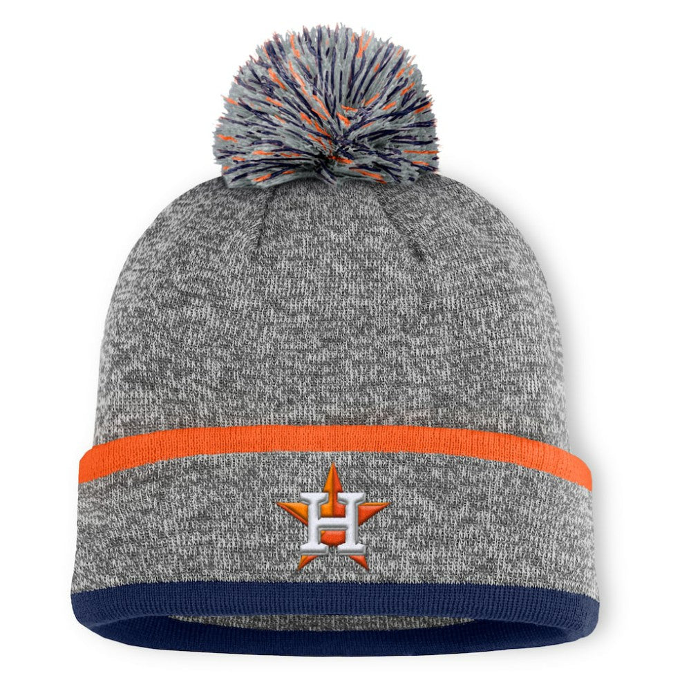 Houston Astros Fanatics Backstop Cuffed Knit Hat with Pom - MLB