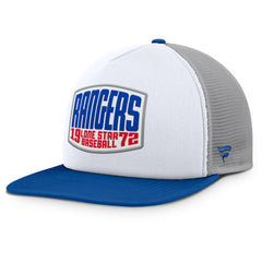 Texas Rangers Fanatics Cranked Foam Front Patch Trucker Adjustable Hat - MLB