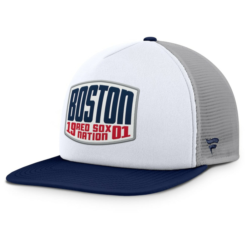 Boston Red Sox Fanatics Cranked Foam Front Patch Trucker Adjustable Hat - MLB