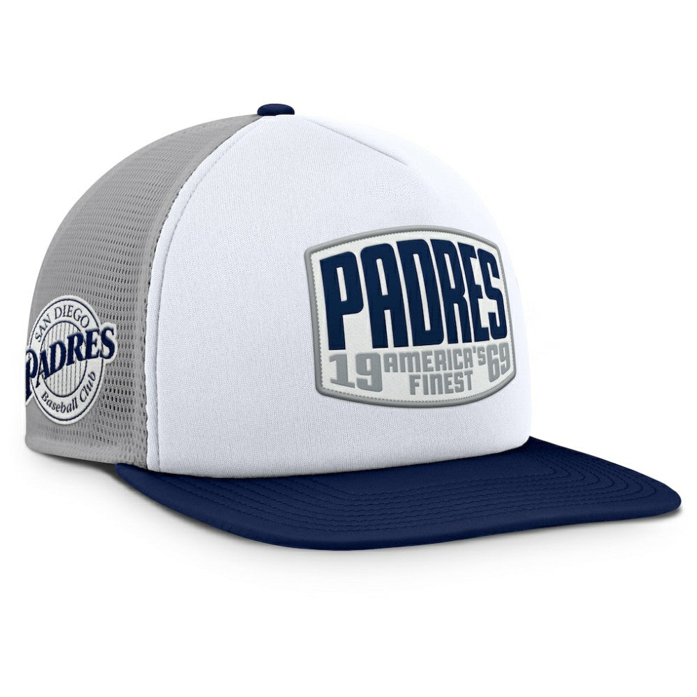 San Diego Padres Fanatics Cranked Foam Front Patch Trucker Adjustable Hat - MLB