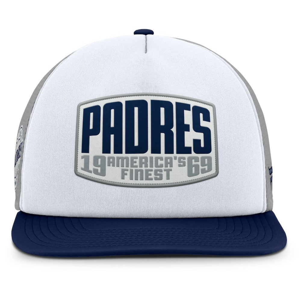 San Diego Padres Fanatics Cranked Foam Front Patch Trucker Adjustable Hat - MLB