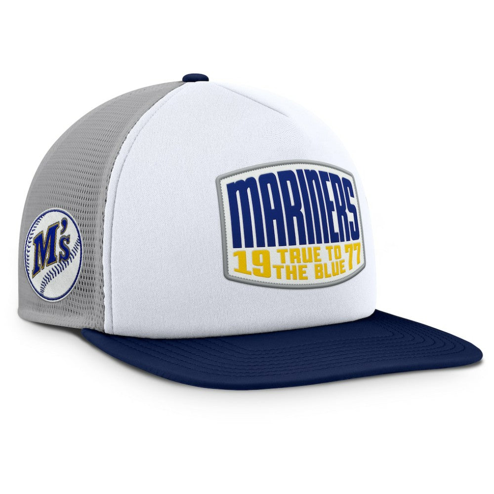 Seattle Mariners Fanatics Cranked Foam Front Patch Trucker Adjustable Hat - MLB