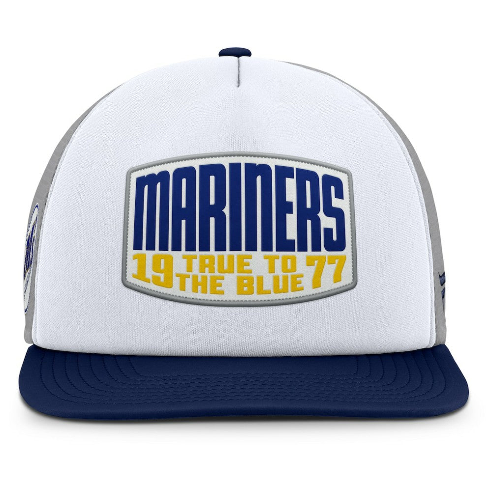 Seattle Mariners Fanatics Cranked Foam Front Patch Trucker Adjustable Hat - MLB