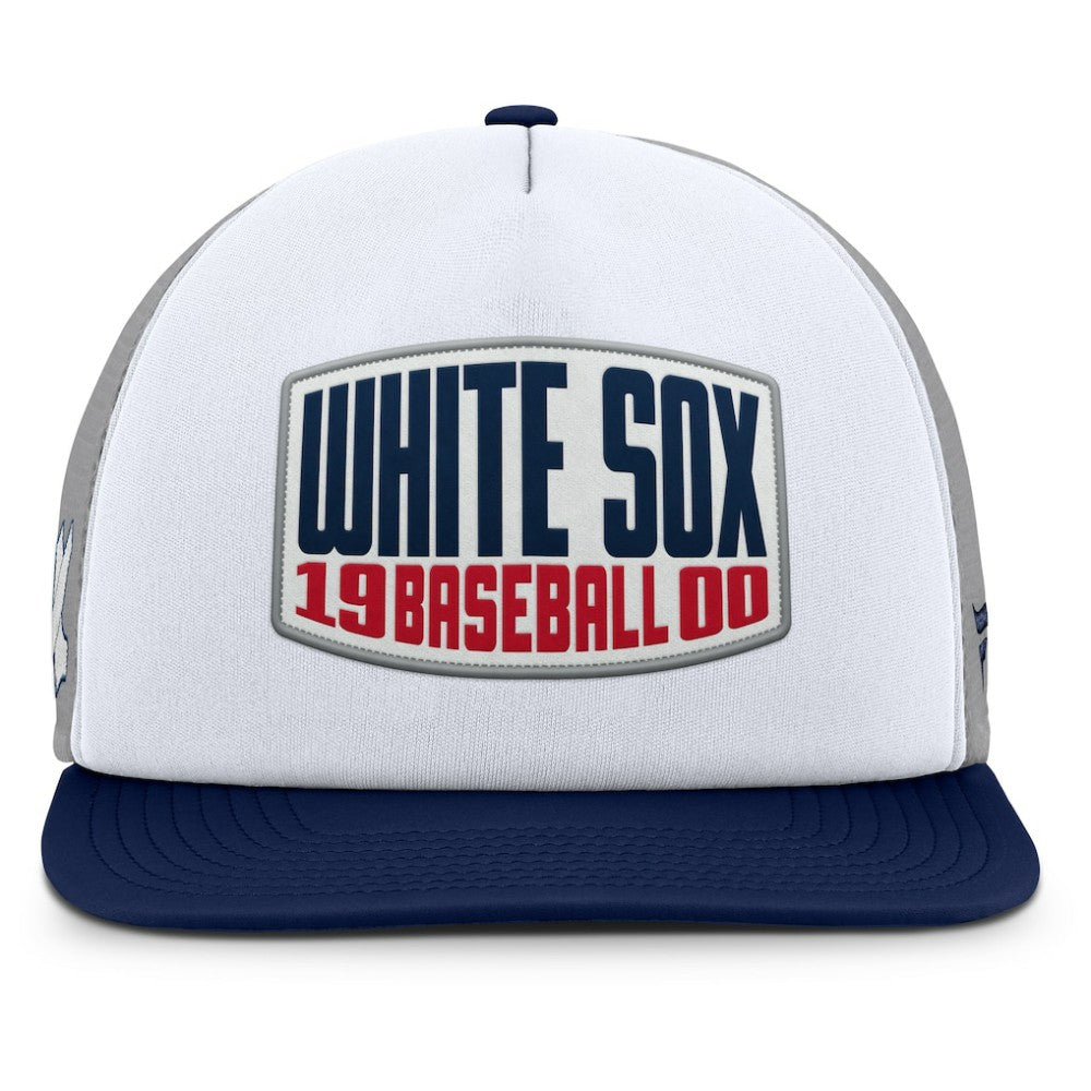 Chicago White Sox Fanatics Cranked Foam Front Patch Trucker Adjustable Hat - MLB