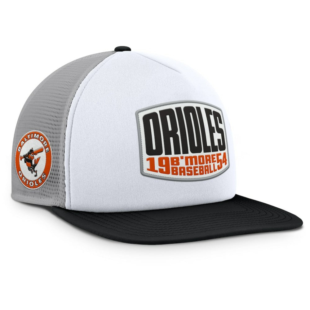 Baltimore Orioles Fanatics Cranked Foam Front Patch Trucker Adjustable Hat - MLB