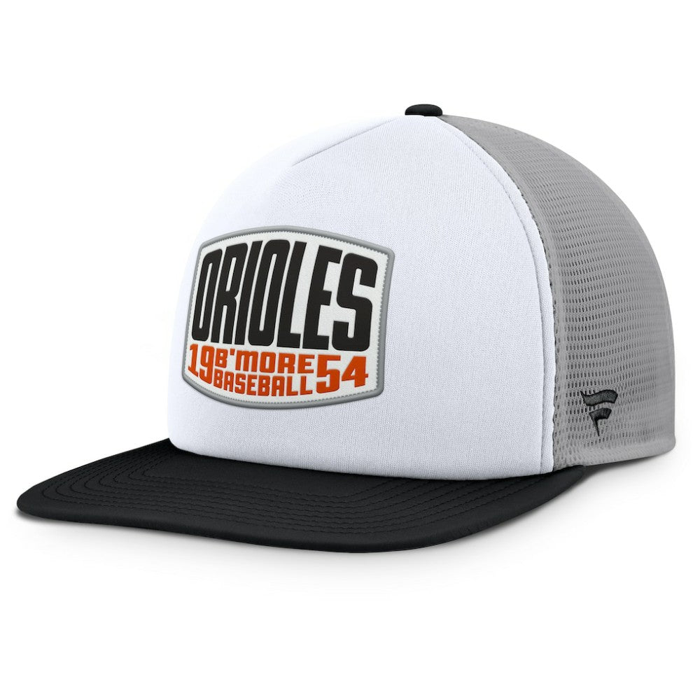 Baltimore Orioles Fanatics Cranked Foam Front Patch Trucker Adjustable Hat - MLB
