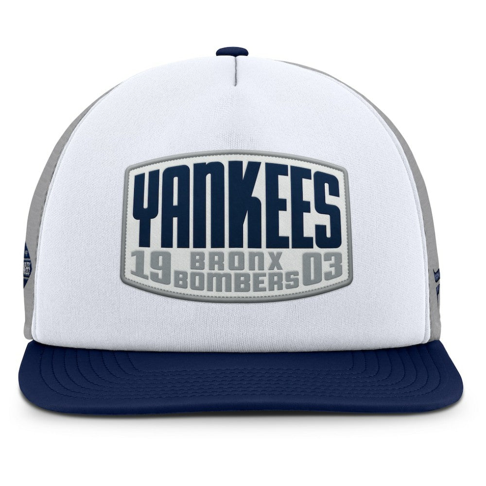 New York Yankees Fanatics Cranked Foam Front Patch Trucker Adjustable Hat - MLB