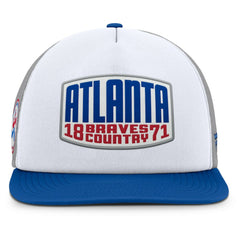 Atlanta Braves Fanatics Cranked Foam Front Patch Trucker Adjustable Hat - MLB