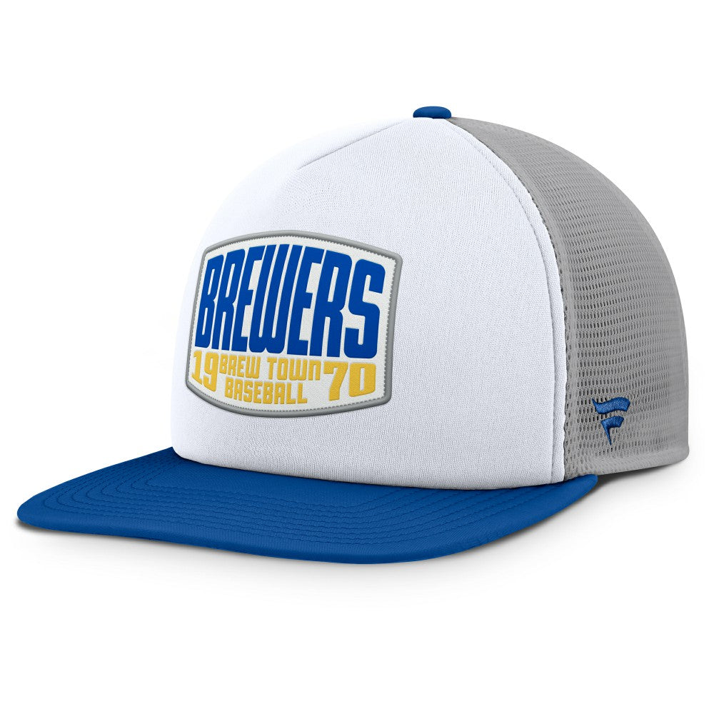 Milwaukee Brewers Fanatics Cranked Foam Front Patch Trucker Adjustable Hat - MLB