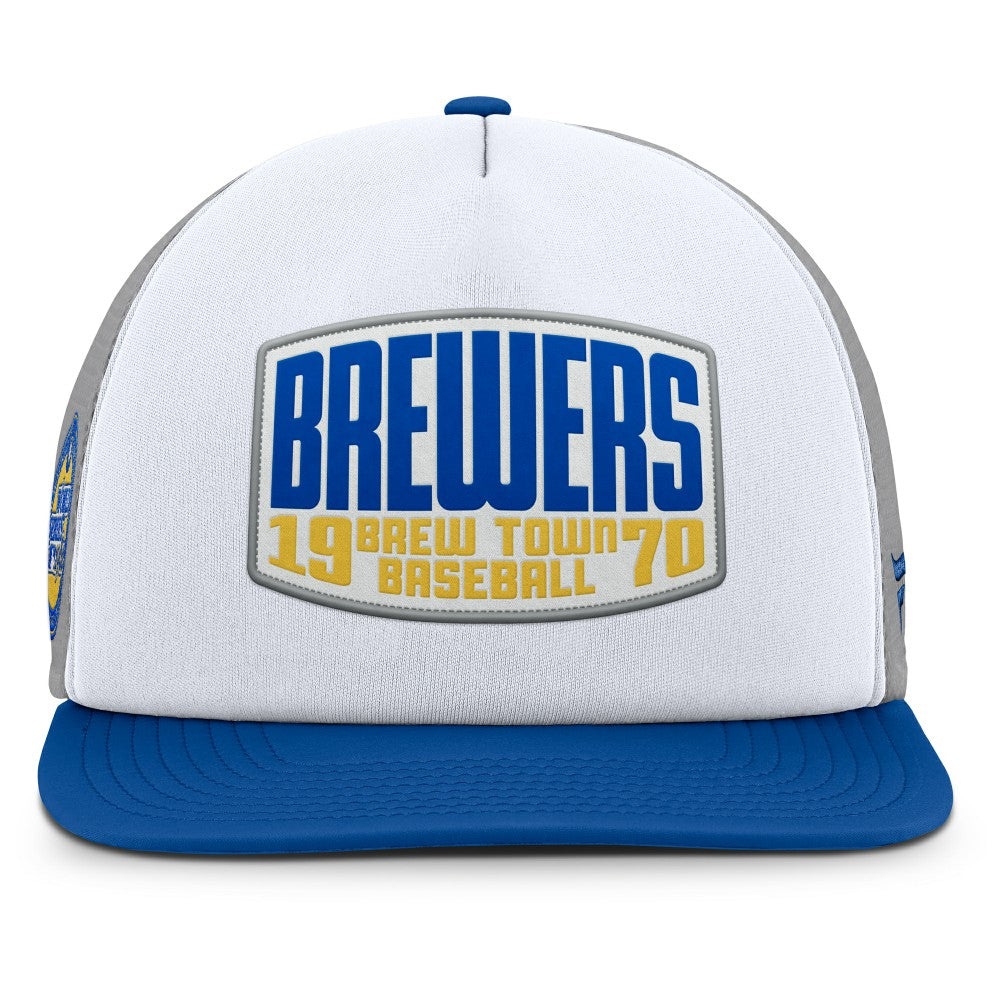 Milwaukee Brewers Fanatics Cranked Foam Front Patch Trucker Adjustable Hat - MLB