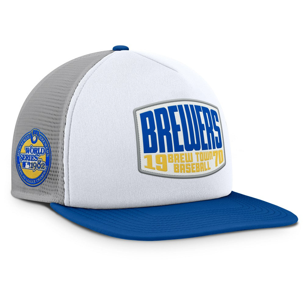 Milwaukee Brewers Fanatics Cranked Foam Front Patch Trucker Adjustable Hat - MLB