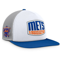 New York Mets Fanatics Cranked Foam Front Patch Trucker Adjustable Hat - MLB