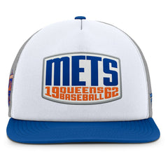 New York Mets Fanatics Cranked Foam Front Patch Trucker Adjustable Hat - MLB
