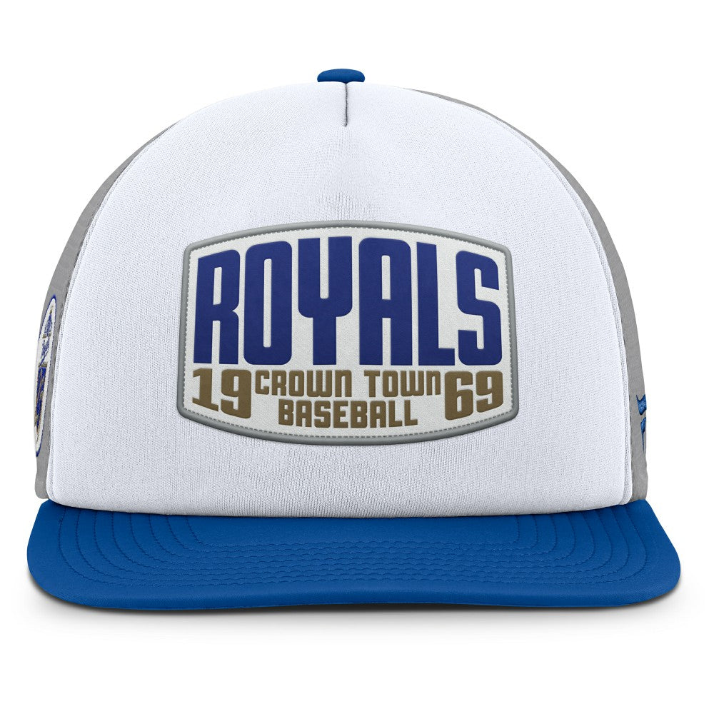 Kansas City Royals Fanatics Cranked Foam Front Patch Trucker Adjustable Hat - MLB
