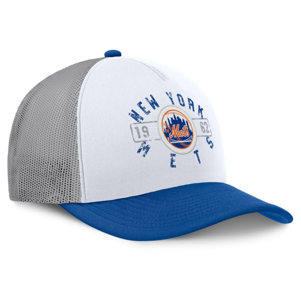 New York Mets Fanatics Designated A-Frame Foam Front Trucker Adjustable Hat - MLB