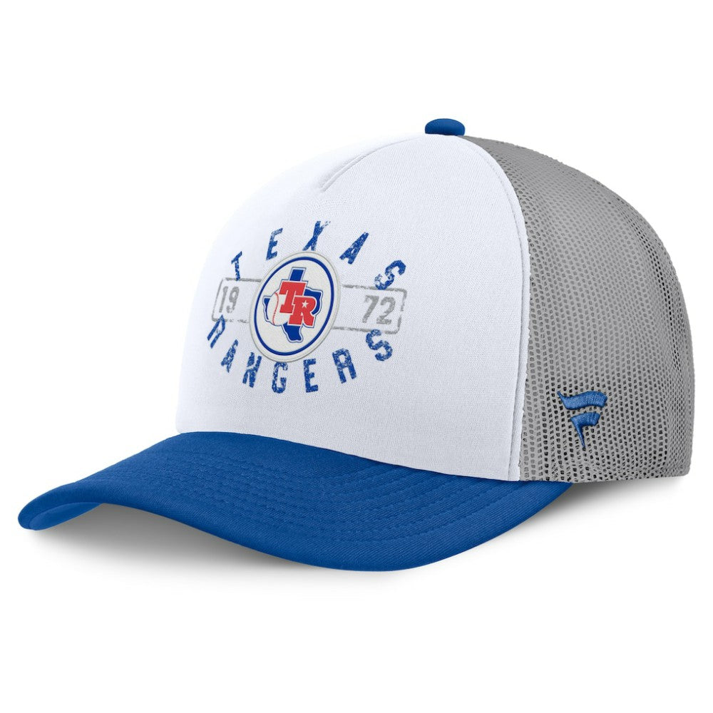 Texas Rangers Fanatics Designated A-Frame Foam Front Trucker Adjustable Hat - MLB