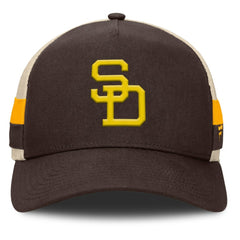 San Diego Padres Fanatics Inherited Side Stripe Trucker Adjustable Hat - MLB