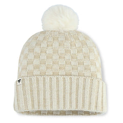 Pittsburgh Pirates Fanatics Women's Matchstick Cuffed Knit Hat with Pom- Natural Hats - MLB