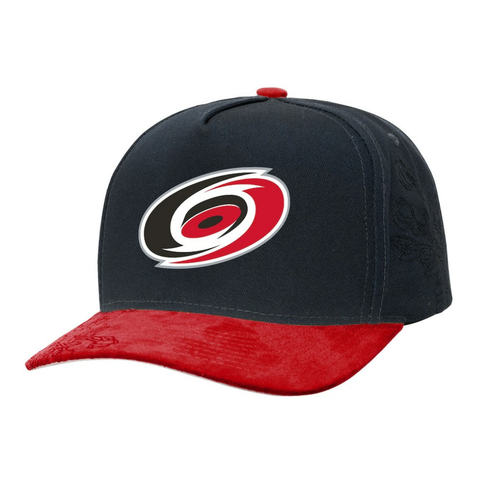 Carolina Hurricanes Mitchell & Ness May Flowers Pro Crown Adjustable Hat - Black/Red - NHL