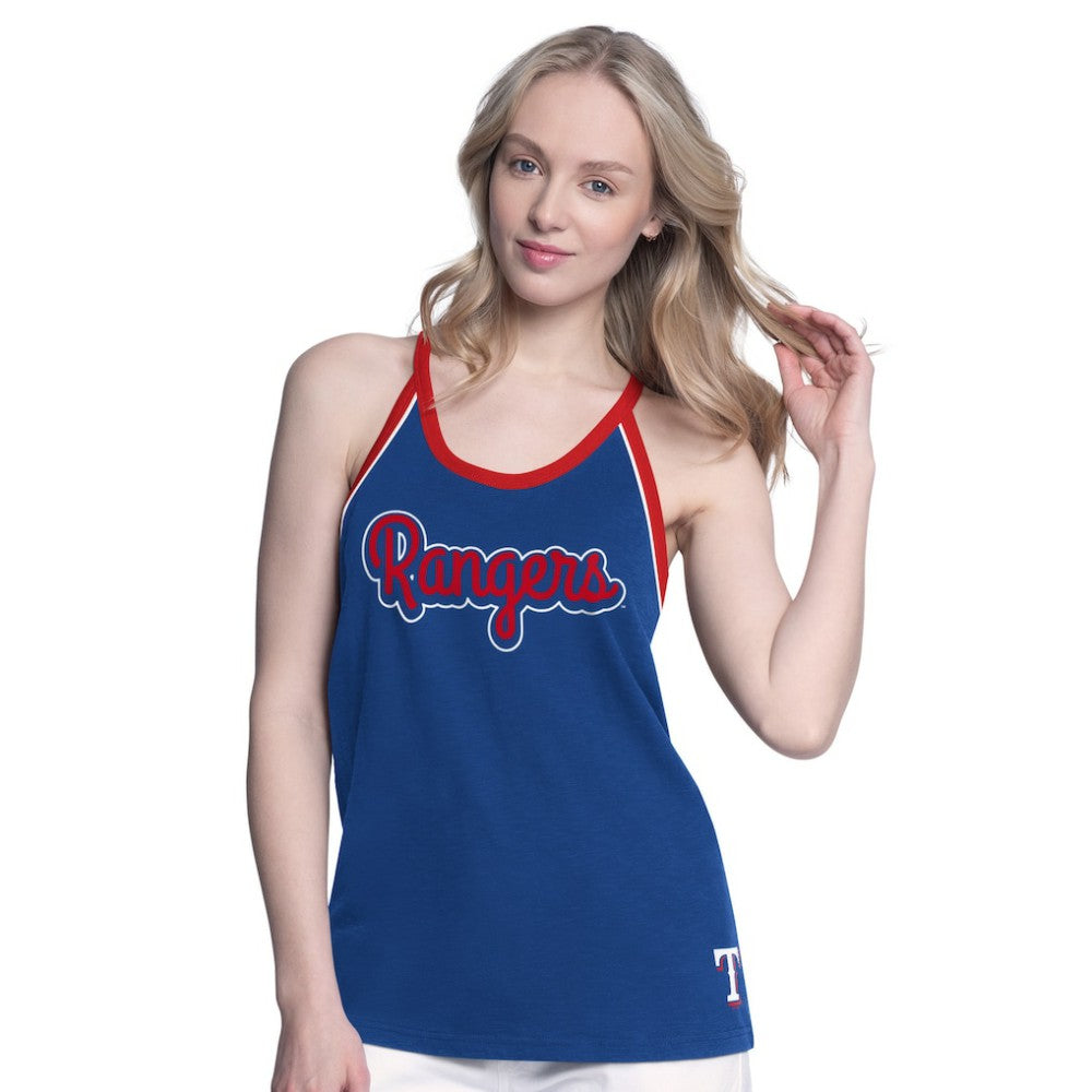 Texas Rangers G-III 4Her by Carl Banks Women's Curveball Racerback Tank Top - MLB