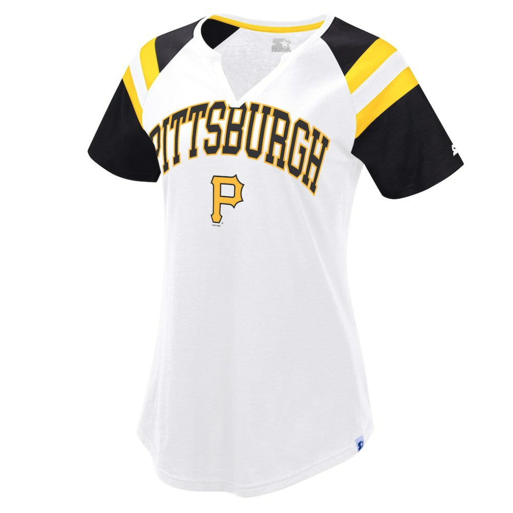 Pittsburgh Pirates Starter Women's Game On Notch Neck Raglan T-Shirt - MLB