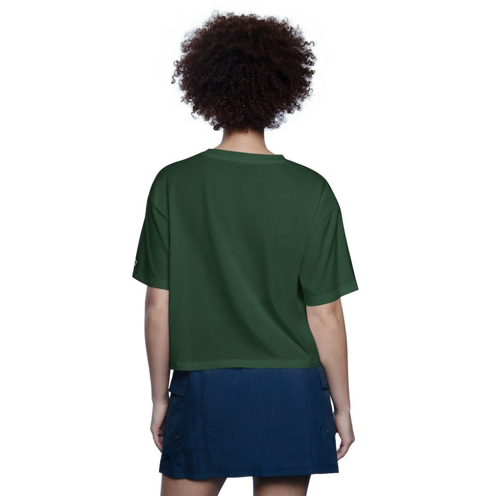 Athletics Starter Women's Play the Ball Boxy Cropped T-Shirt - MLB