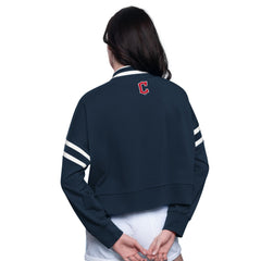 Cleveland Guardians Starter Women's Power Play Cropped Pullover Sweatshirt - MLB