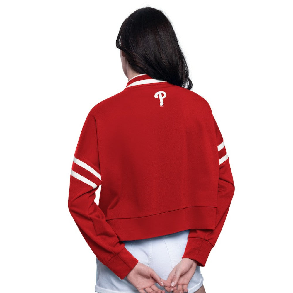 Philadelphia Phillies Starter Women's Power Play Cropped Pullover Sweatshirt - MLB