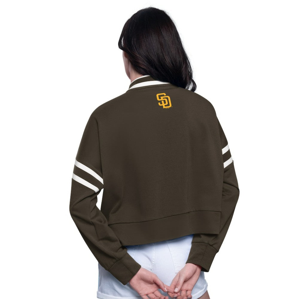 San Diego Padres Starter Women's Power Play Cropped Pullover Sweatshirt - MLB
