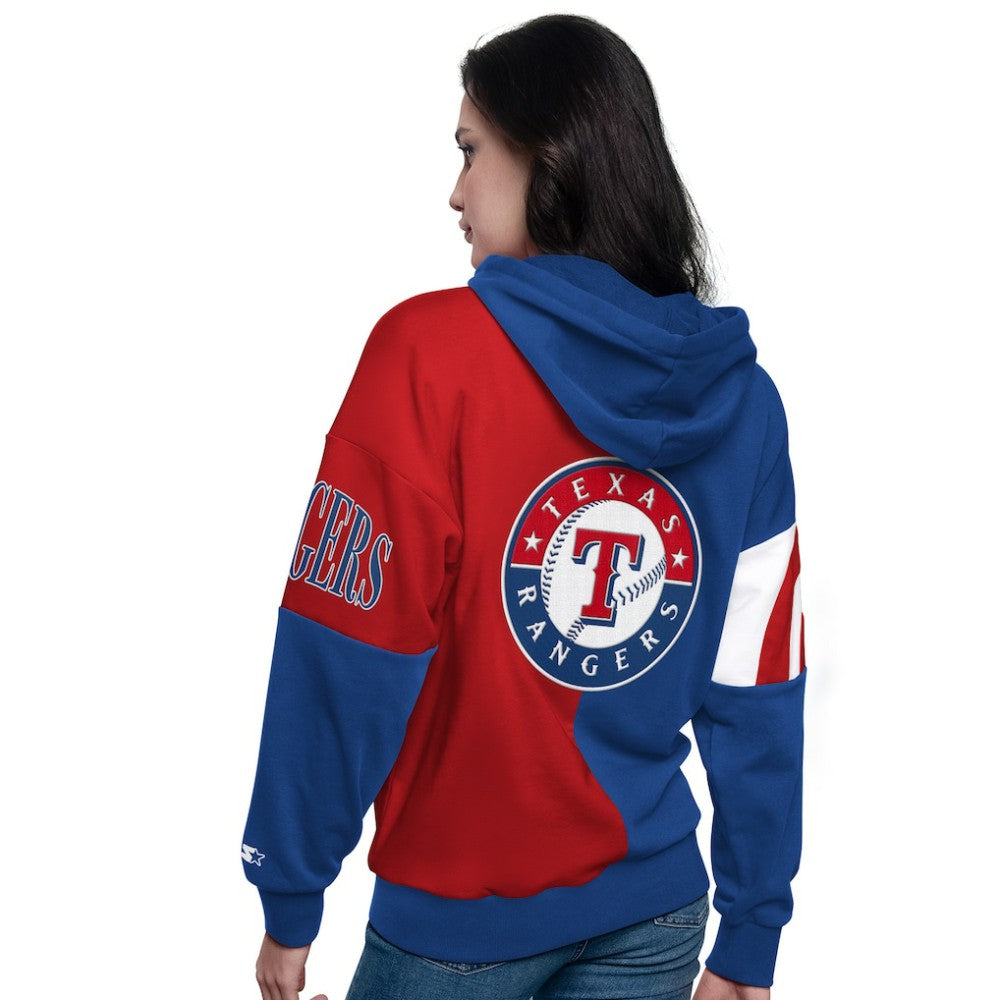 Texas Rangers Starter Women's Curve Ball Full Zip Hoodie Sweatshirt - MLB