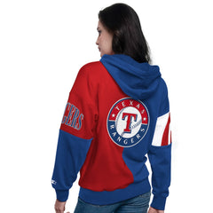 Texas Rangers Starter Women's Curve Ball Full Zip Hoodie Sweatshirt - MLB
