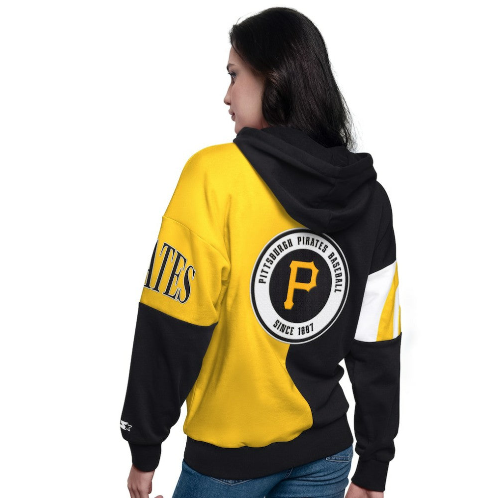 Pittsburgh Pirates Starter Women's Curve Ball Full Zip Hoodie Sweatshirt - MLB