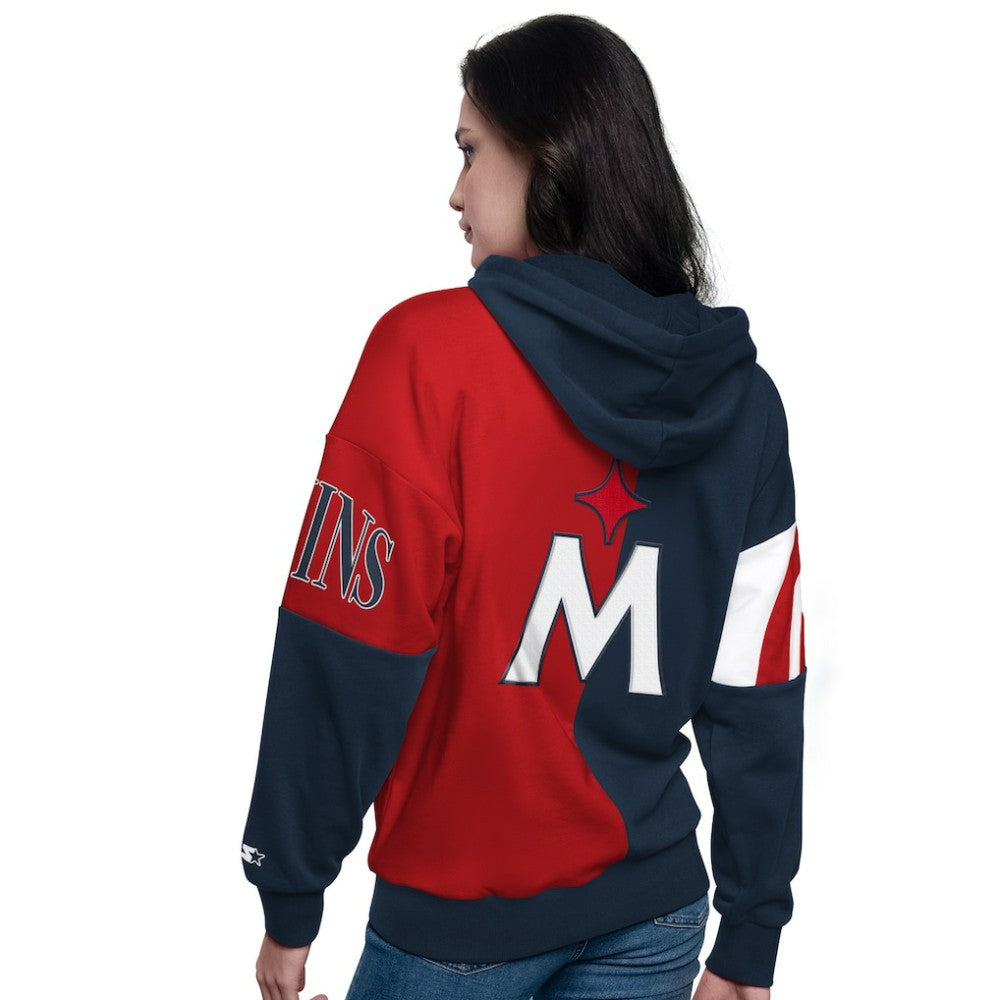 Minnesota Twins Starter Women's Curve Ball Full Zip Hoodie Sweatshirt - MLB