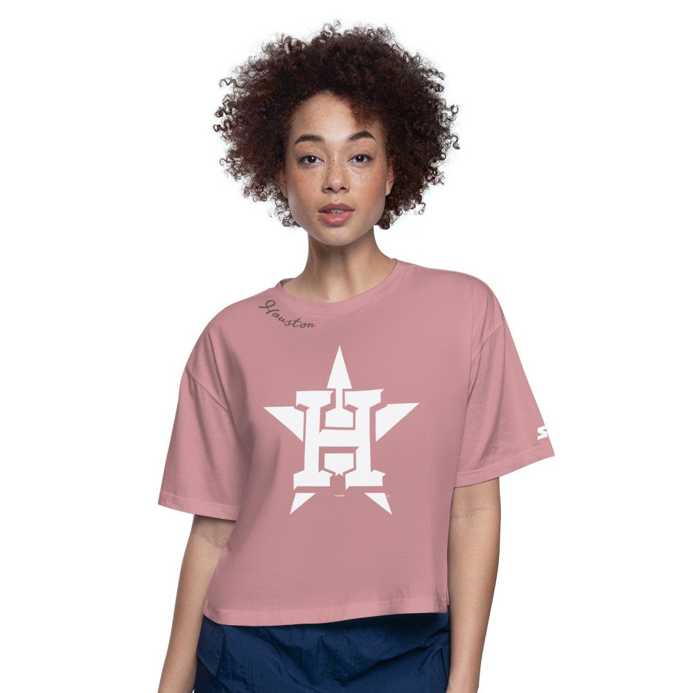 Houston Astros Starter Women's Play the Ball Boxy Cropped T-Shirt - MLB