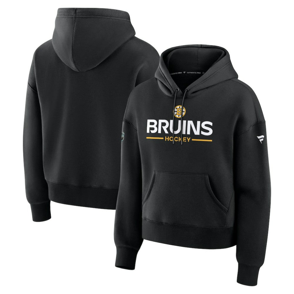 Boston Bruins Fanatics Women's Authentic Pro Primary Pullover Hoodie - Black - NHL