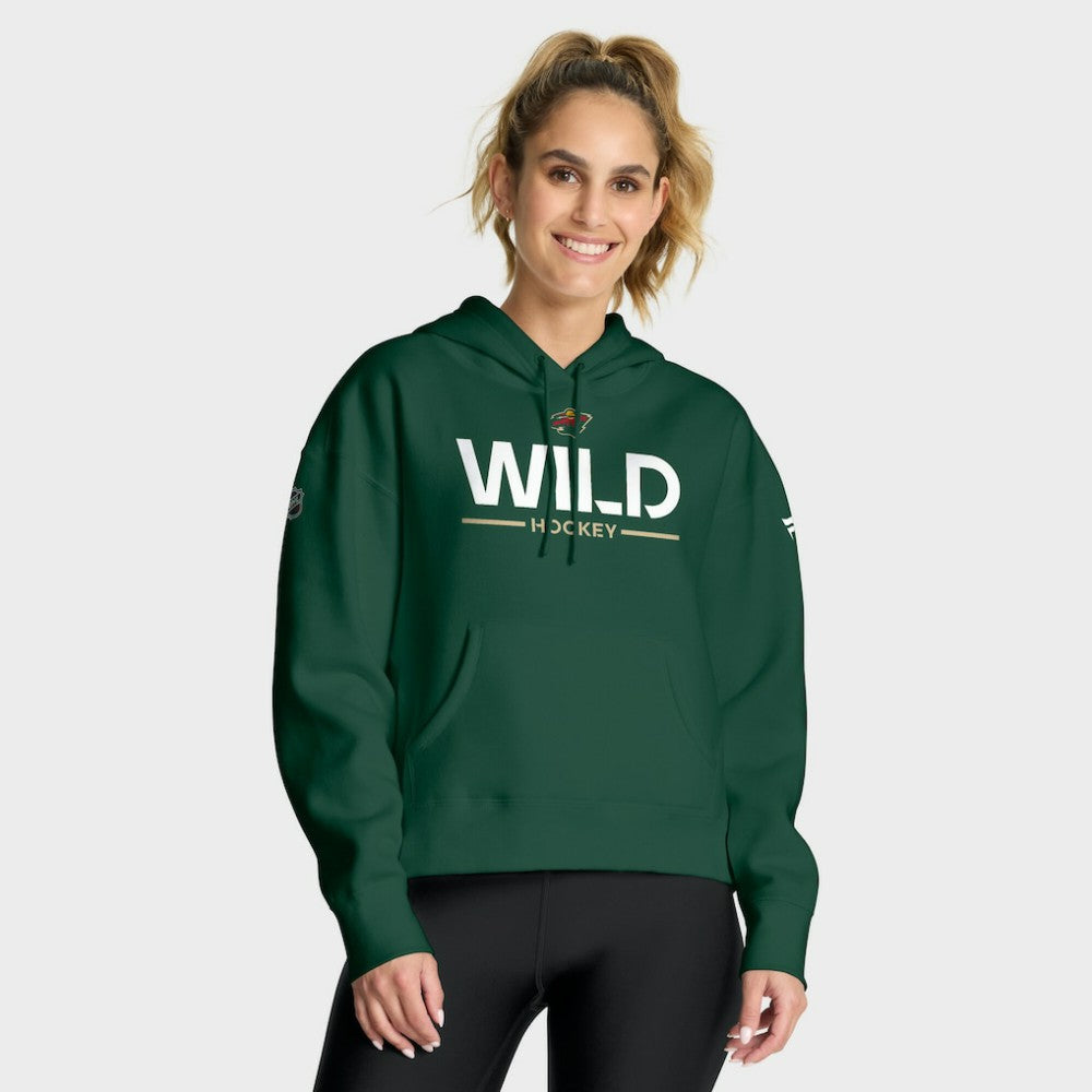 Minnesota Wild Fanatics Women's Authentic Pro Primary Pullover Hoodie - Green - NHL