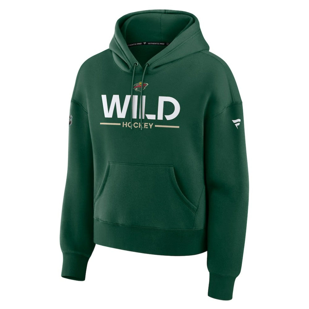 Minnesota Wild Fanatics Women's Authentic Pro Primary Pullover Hoodie - Green - NHL