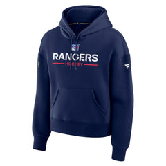 New York Rangers Fanatics Women's Authentic Pro Primary Pullover Hoodie - Navy - NHL