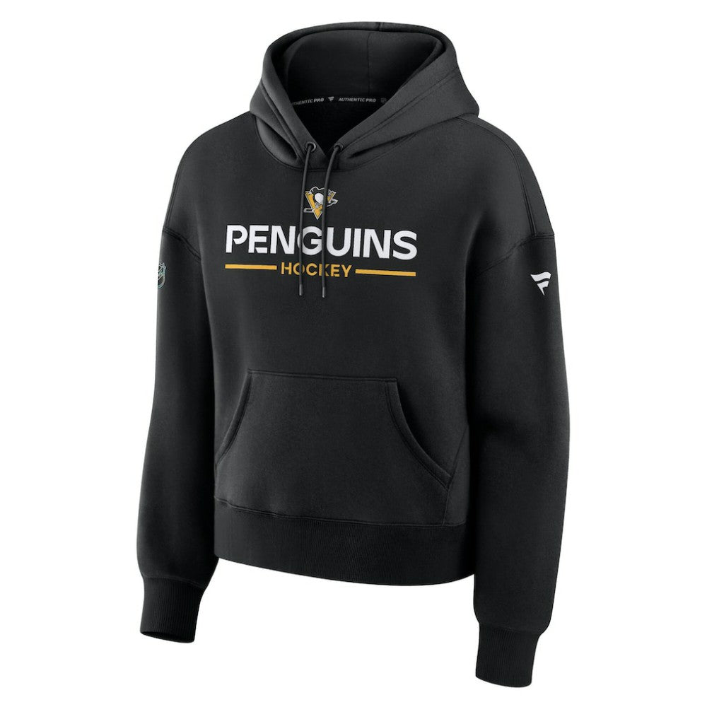 Pittsburgh Penguins Fanatics Women's Authentic Pro Primary Pullover Hoodie - Black - NHL